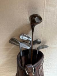 Sac de golf avec ses fers et son bois - Vue des clubs