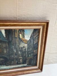 Peinture sur toile Louis Vigon cadre en bois 65,5x76 - Vue du côté droit
