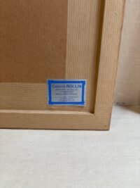 Peintures à l'huile artiste inconnue, cadre sur mesure - Vue de l'étiquette d'authenticité