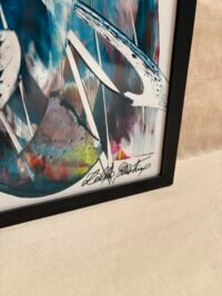 Peinture à l'huile au couteau sur aluminium de Christian Della Giustina 50x40 - Vue de la signature