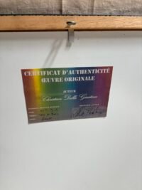 Peinture à l'huile au couteau sur aluminium de Christian Della Giustina 50x40 - Vue des détails